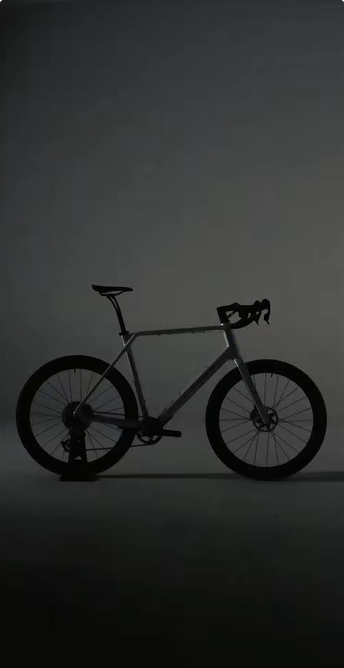 Esta imagen simula una bicicleta de gravel.
