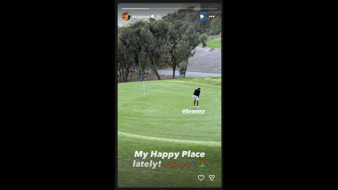 LeBron James / Imagen vía Instagram (Captura de pantalla) LeBron-James-Compartir-Golf-El-Último-Campo-de-Golf