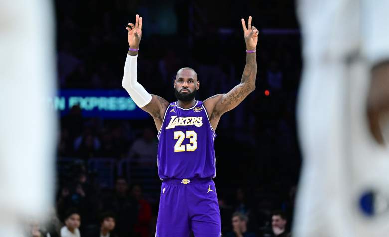 El delantero de Los Angeles Lakers, LeBron James, durante un partido de la NBA.