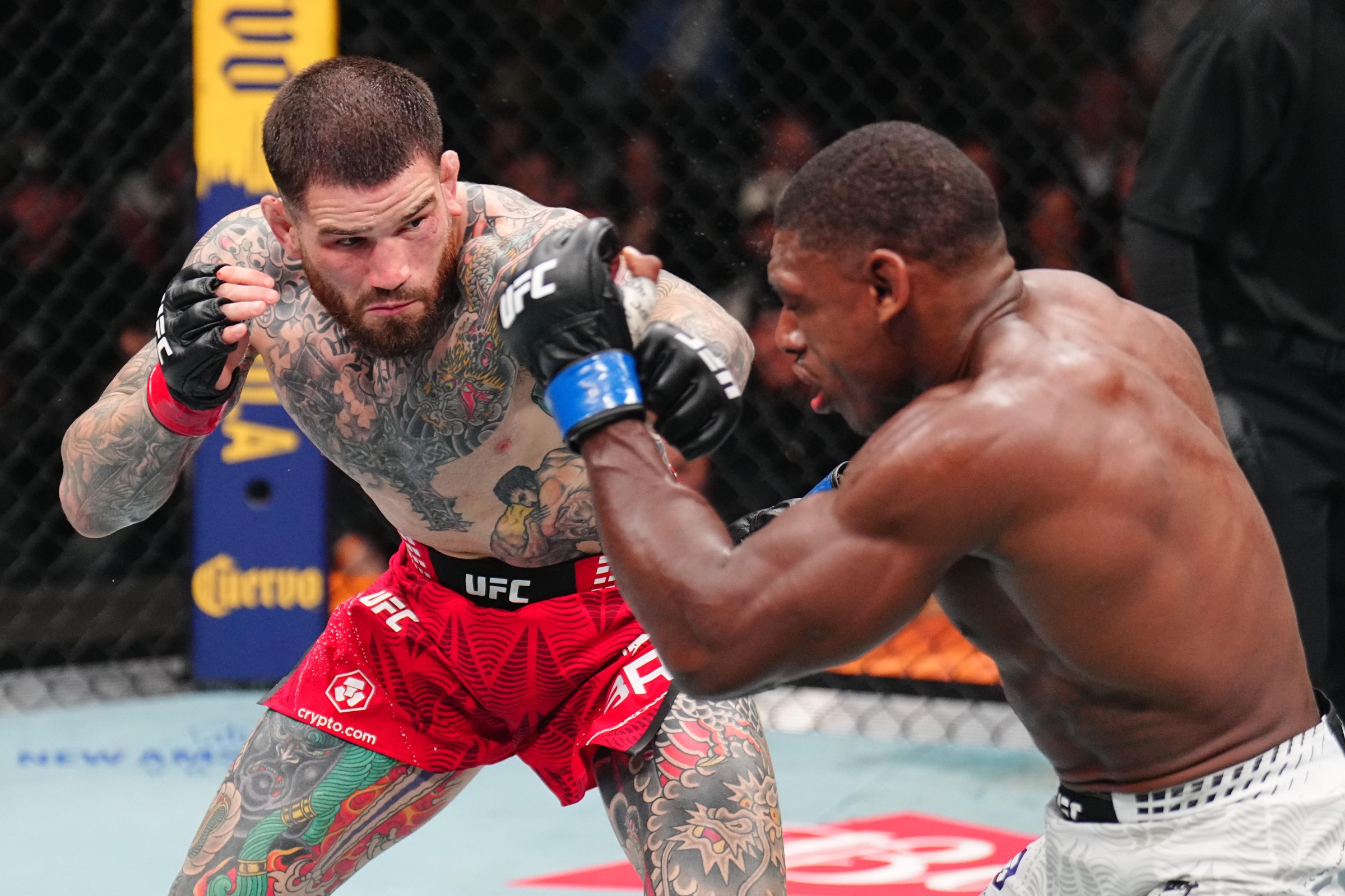 NEWARK, NUEVA JERSEY – 9 DE MAYO: Sean Brady golpea al peso pesado Joaquin Buckley durante UFC 328 en el Prudential Center el 9 de mayo de 2026 en Newark, Nueva Jersey. (Foto de Chris Unger/Zuffa LLC)